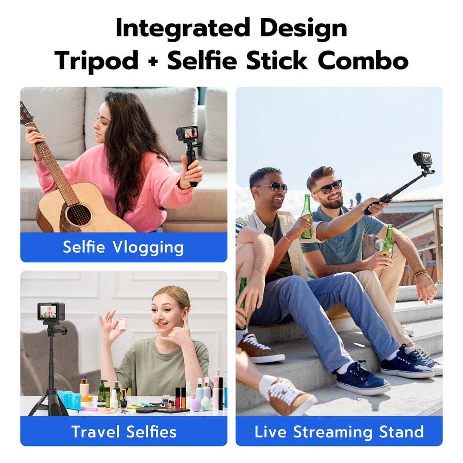 Telesin S1-MNP-01 Mini tripod Selfie Stick ขาตั้งกล้องขนาดพบพาสำหรับ GoPro / DJI / Action Camera