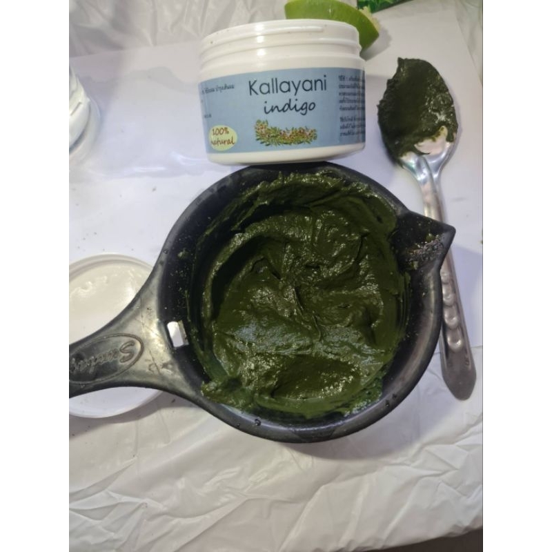 อินดิโก50กรัม/กัลยาณี50กรัมผงย้อมสีผมจากธรรมชาติ - รูปที่ 3