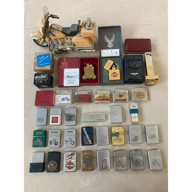 รวมไฟแช็คน้ำมันสะสม รถมอเตอร์ไซด์กับน้ำมัน Vintage Collectibles Motorcycle Lighter Zippo Made In Usa