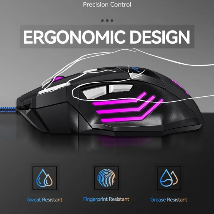 Xpanse เมาส์เกมมิ่ง เมาส์เล่นเกม เมาส์ออปติคอล RGB Gaming Mouse รุ่น MS-7 - ภาพย่อย 3