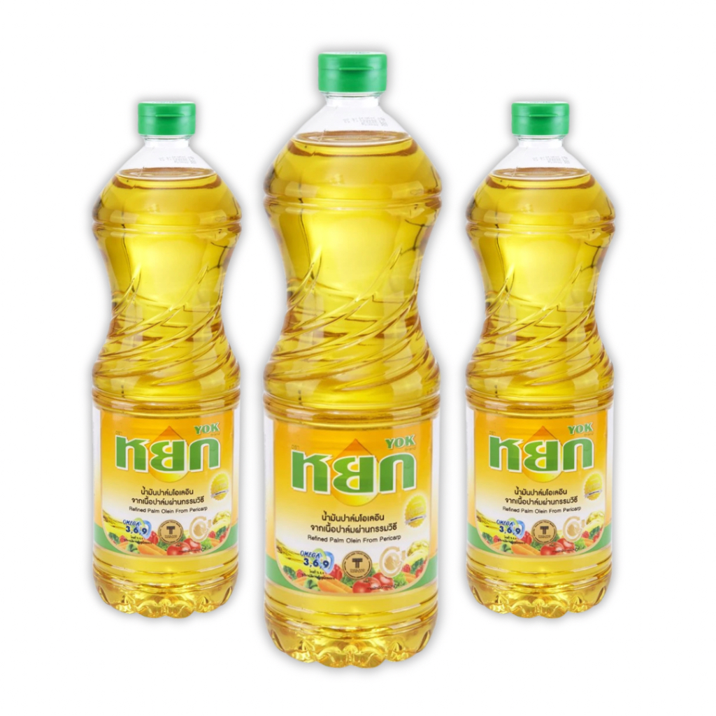 หยก น้ำมันปาล์ม ราคาถูก พร้อมส่ง ขนาด 1 ลิตร x 3 ขวด