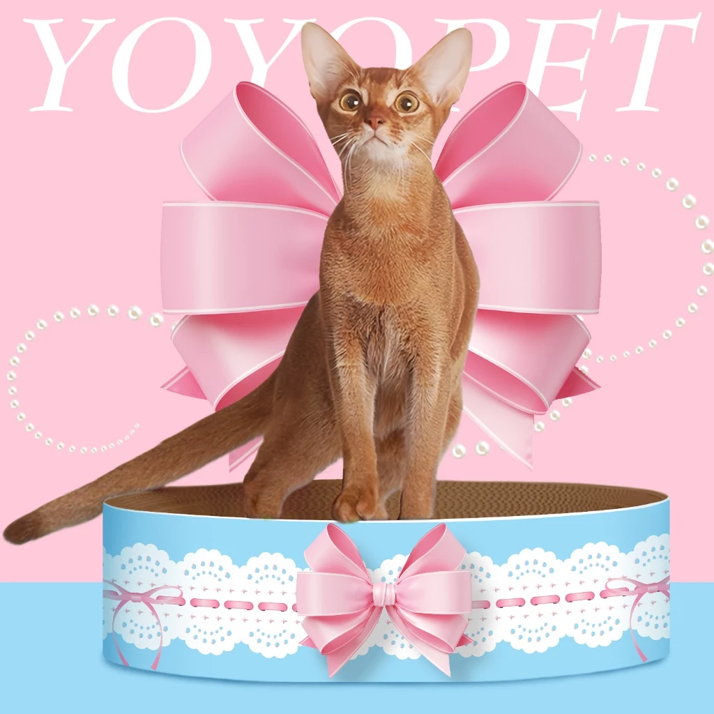 yoyopet ที่ลับเล็บแมวหนาพิเศษ 2in1 ลายน่ารัก ลับเล็บ-นอน thumbnail 8