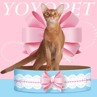 yoyopet : New !! หนาพิเศษ ที่ลับเล็บแมว ลายน่ารัก ของเล่นแมว2in1 ลับเล็บได้ นอนได้ สบาย ฟินๆ