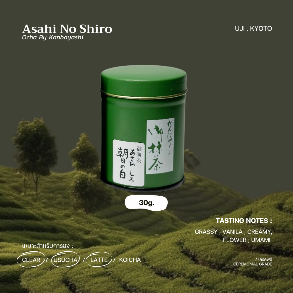 มัทฉะเกรดพิธี 🍃🌸🍦"Asahi No Shiro" - Ocha by Kanbayashi