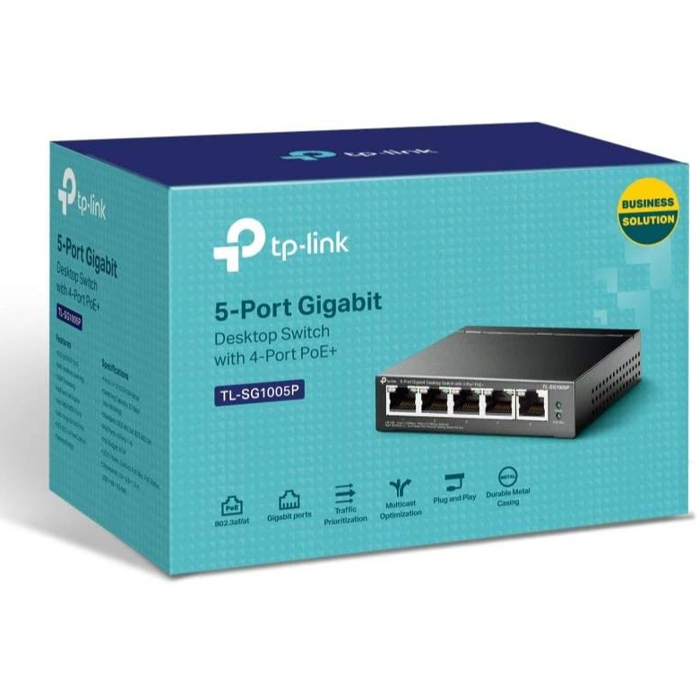 Switching Hub TP-LINK Gigabit Switching Hub 5 Port TP-LINK TL-SG1005P (5'',4 POE)