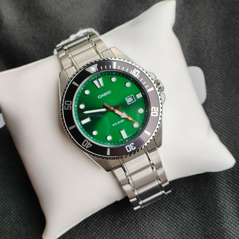 นาฬิกาผู้ชาย คาสิโอแท้ MDV-107D-3A2V ประกัน 1 ปี พร้อมกล่อง