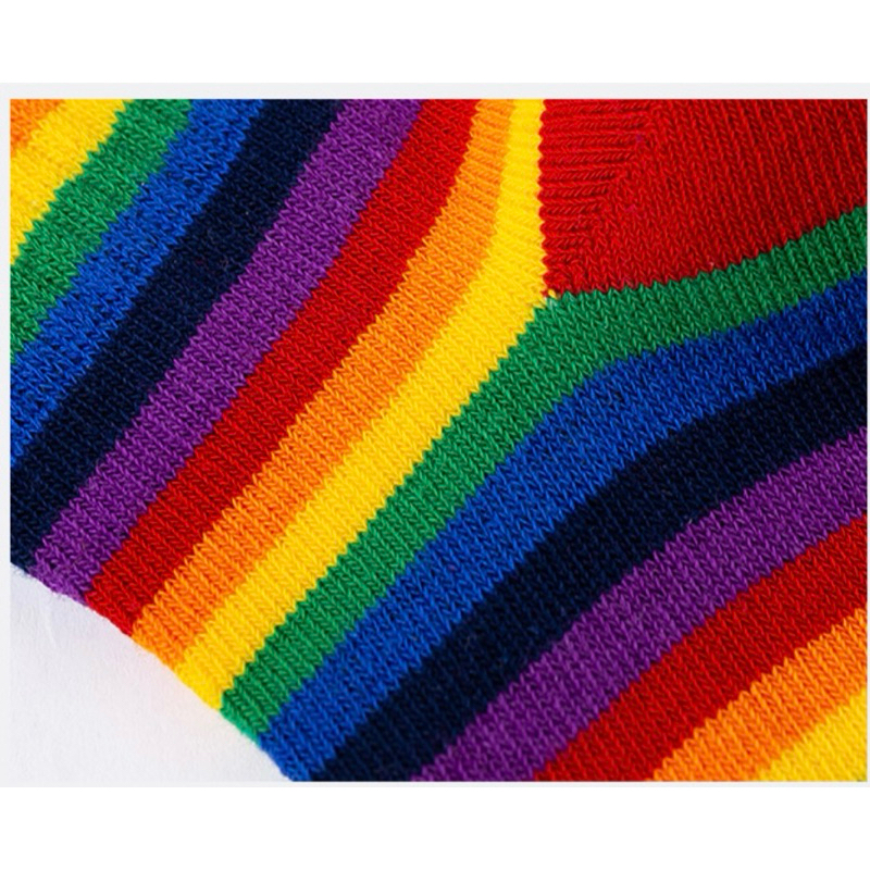 KC174 ถุงเท้าเรนโบ  Rainbow ถุงเท้าเด็ก สีสันสดใส พร้อมส่งในไทย 🇹🇭 ไม่ต้องรอ - รูปที่ 2