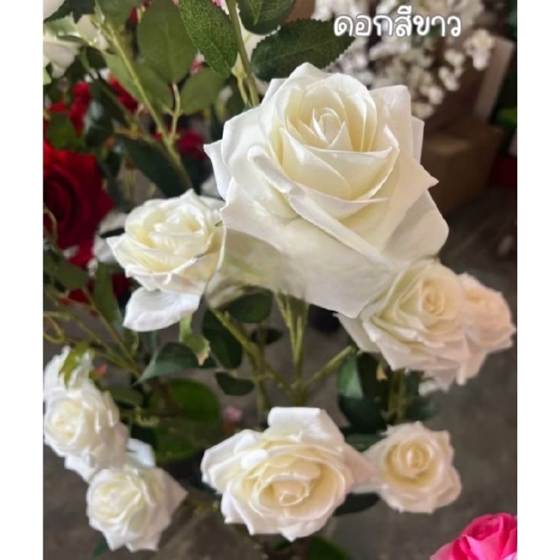 ต้นกุหลาบปลอมลำต้าทำจากต้นไม้จริงงานประดิษฐ์ตกแต่งร้านอาหารร้านคาเฟ่ทั่วไปมีให้เลือกหลากหลายสีพร้อมกระถางขนาด100-1400cm - รูปที่ 3