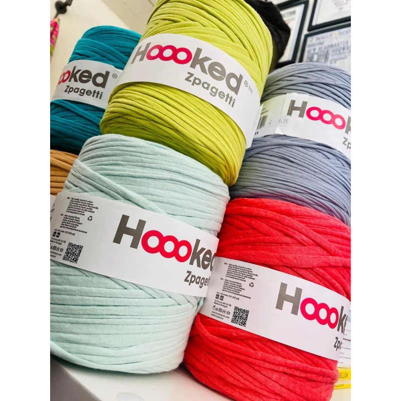Hoooked Zpagetti T-shirt Yarn ไหมผ้ายืด คุณภาพสูง ขนาด 350g / 125g