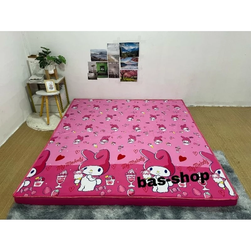 ฟูกที่นอนพับได้ หนา 4นิ้ว แถมฟรี ปลอกหมอน 2ใบ สีเดี่ยวกัน ลายเดี่ยวกัน
