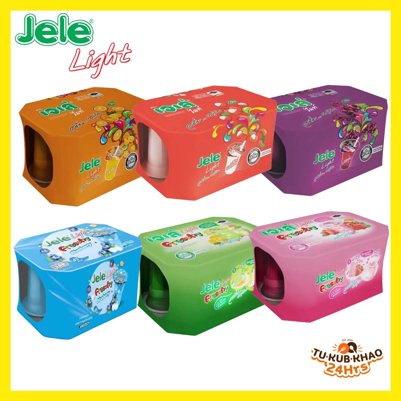 เจเล่ไลท์เฟรชชี่ มี6รสชาติให้เลือก 125 ก. แพ็ค 6 ถ้วยJelly Light Freshy, 6 flavors to choose from, 125 g., pack of 6 cup
