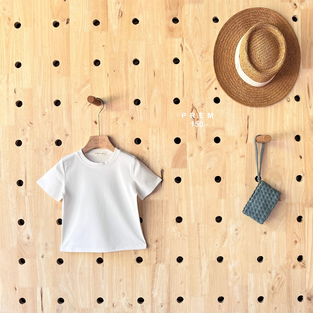 KIDS เสื้อยืดคอกลม แขนสั้น ผ้าคอตตอนยืด ใส่สบาย รูปที่ 4