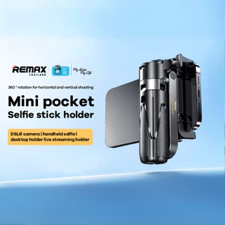 Remax Selfie stick mini P80 - ไม้เซลฟี่ หมุน 360 องศา เชื่อมต่อบลูทูธ มาพร้อมสายคล้อง