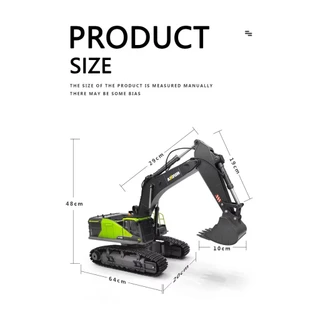 รถบังคับ Huina 1593 22 Channel Excavator รถแม็คโคร 1/14 2.4Ghz Rc