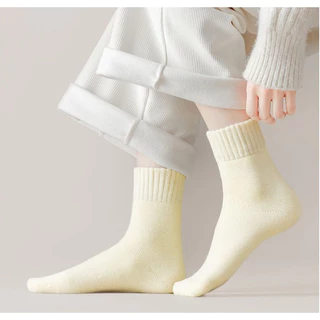 FABLEME✨- PASTEL SOCKS ถุงเท้าบุขนกันหนาว แบบหนา สีพาสเทล