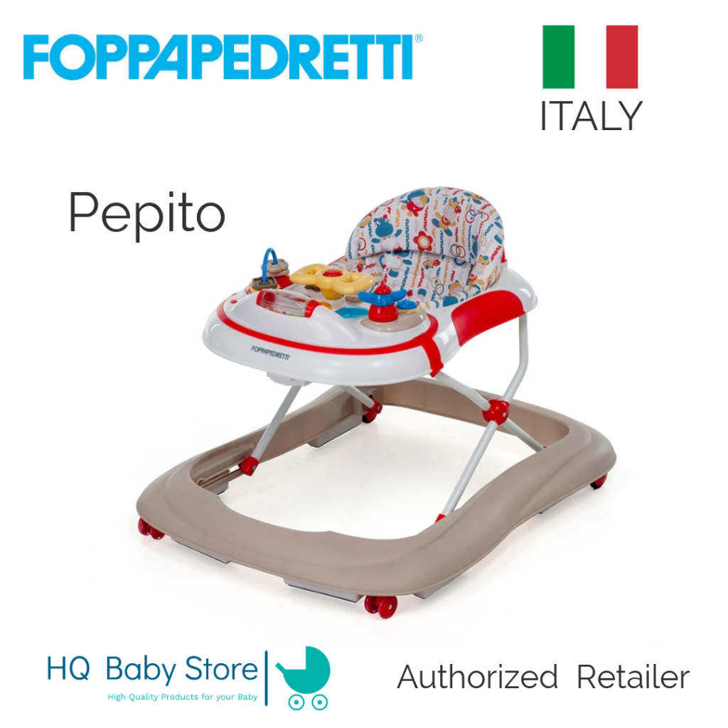 รถช่วยพยุงเด็กหัดเดิน ปรับความสูงได้ 3 ระดับ Foppapedretti Pepito baby walker จากประเทศ อิตาลี 🇮🇹