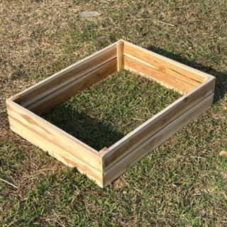 กระบะไม้ปลูกผัก ประกอบส่งพร้อมใช้ จากไม้เเท้เเข็งแรงปลอดสาร