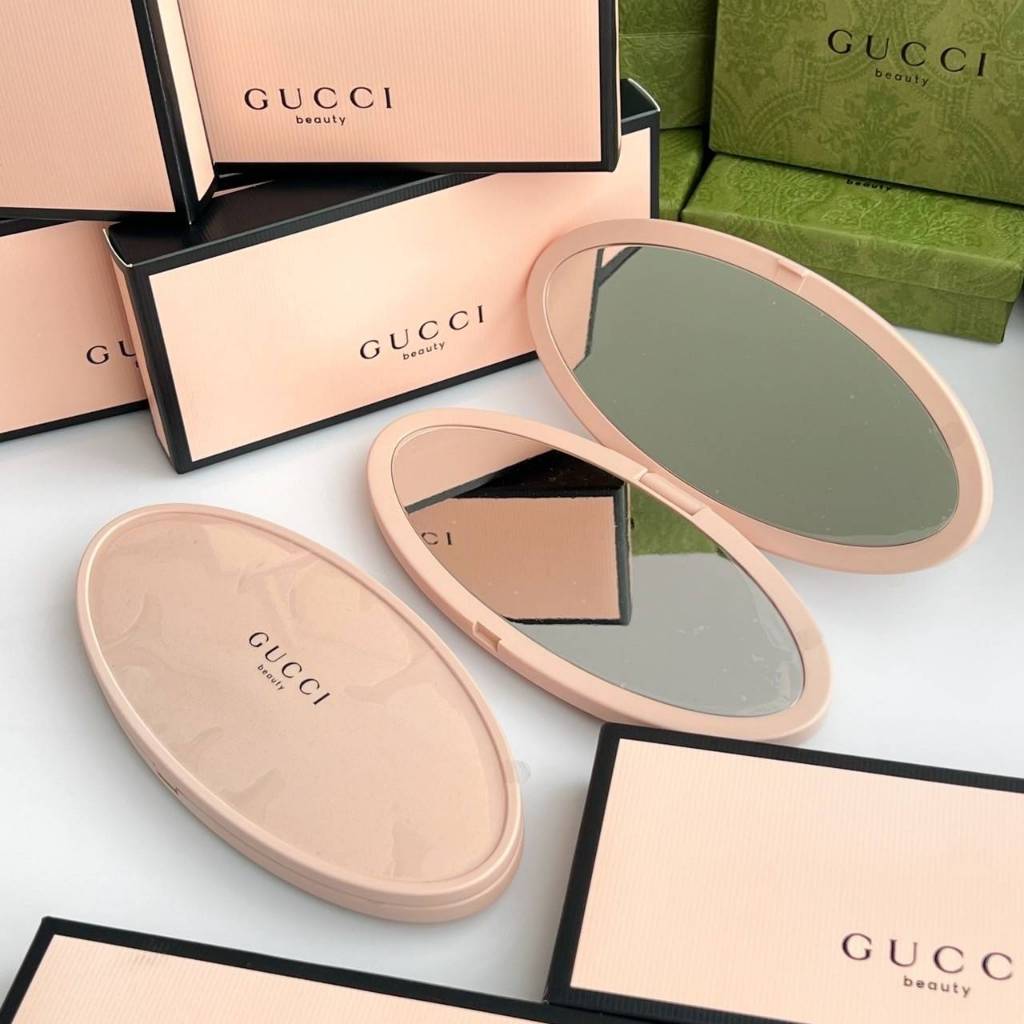 Beauty Pink Mirror Limited Edition  กระจกคู่ 2 ด้าน ทรงวงรี ส่องถนัด ชัดเต็มหน้า