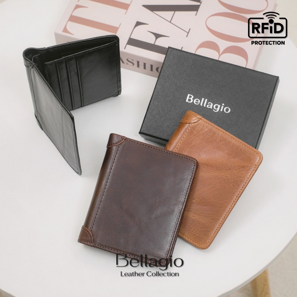 Bellagio รุ่น Danilo Wallet กระเป๋าสตางค์ผู้ชายหนังวัวแท้ สไตล์ Modern Minimal