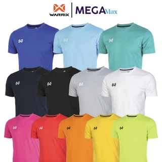 เสื้อกีฬา WARRIX 231FBACL04 คอเย็บปกเสริม ผ้าลาย แขนสั้น สีล้วน