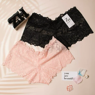ZH.304 กางเกงชั้นในผู้หญิงขาสั้นลูกไม้ทั้งตัว สินค้าพร้อมส่ง