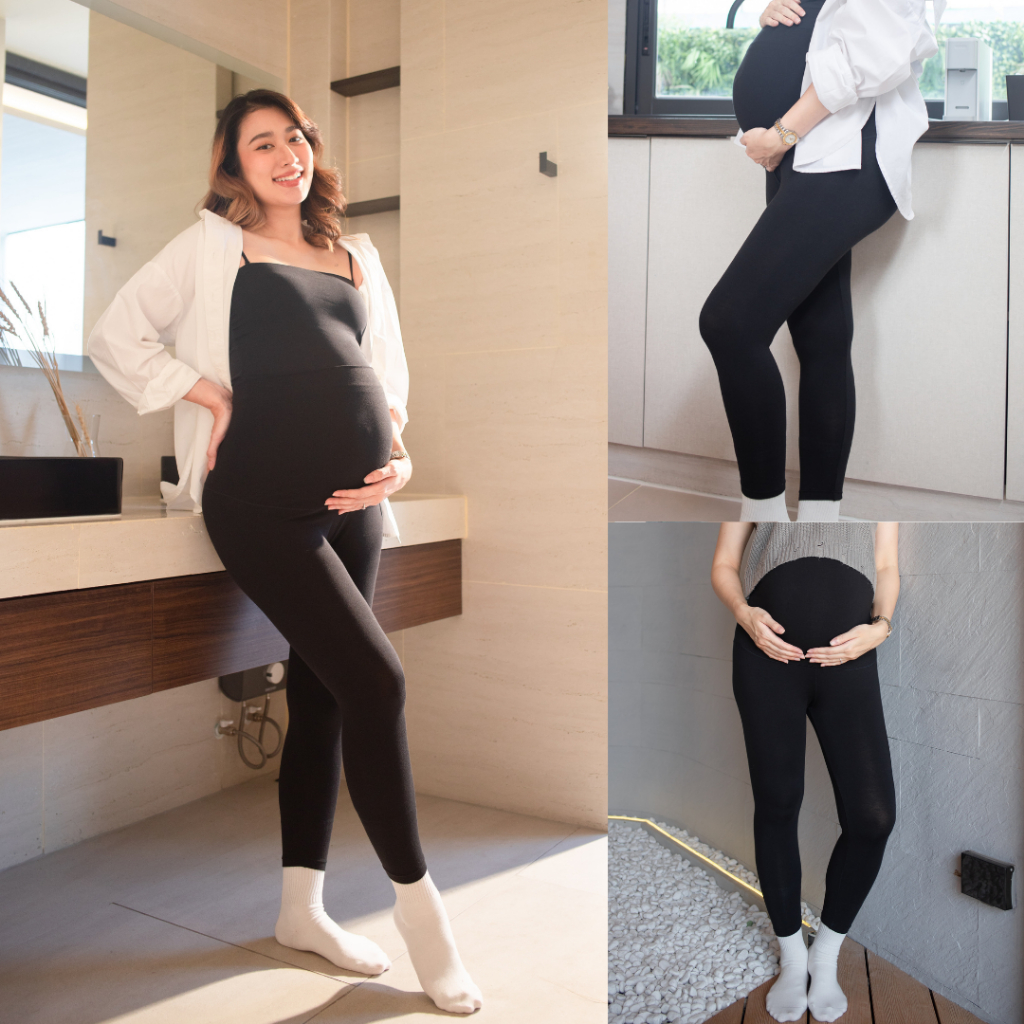 Lily leggings [รุ่นขา4ส่วน] กางเกงเลกกิ้งคนท้อง ผ้ายืด ใส่ได้ถึงคลอด