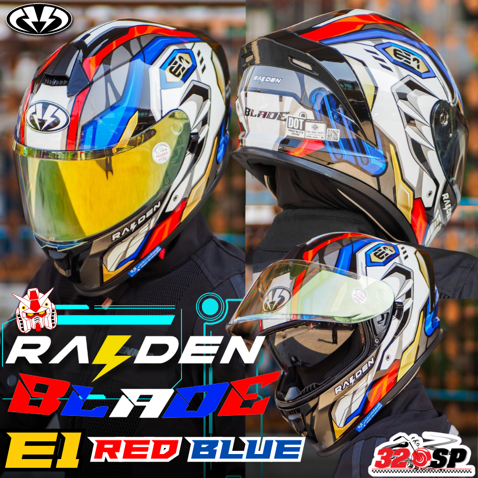 ส่งด่วน!! ลายใหม่ 2025 แว่น2ชั้น !! หมวกกันน็อค RAIDEN BLADE FULL FACE 2025 ส่งไว!! !!320SP - รูปที่ 3