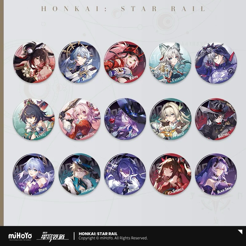 [Pre/อ่านรายละเอียดก่อนซื้อ][Honkai star rail] Interstellar Travel Series Iron Badge/Brooch 2nd Edition เข็มกลัดรางดาว