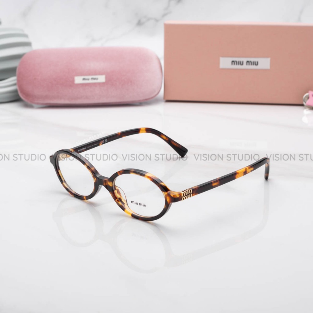 แว่นสายตา Miu Miu รุ่น MU01XV สีกระ VAU1O1 ใหม่ ของแท้100% รับประกัน 2 ปีเต็ม พร้อมอุปกรณ์