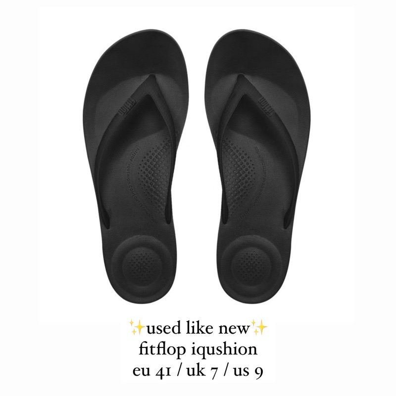 ✨used 1 ครั้ง✨ รองเท้าแตะผู้หญิง หูหนีบ fitflop รุ่น iqushion ไซส์ 41 E54-090