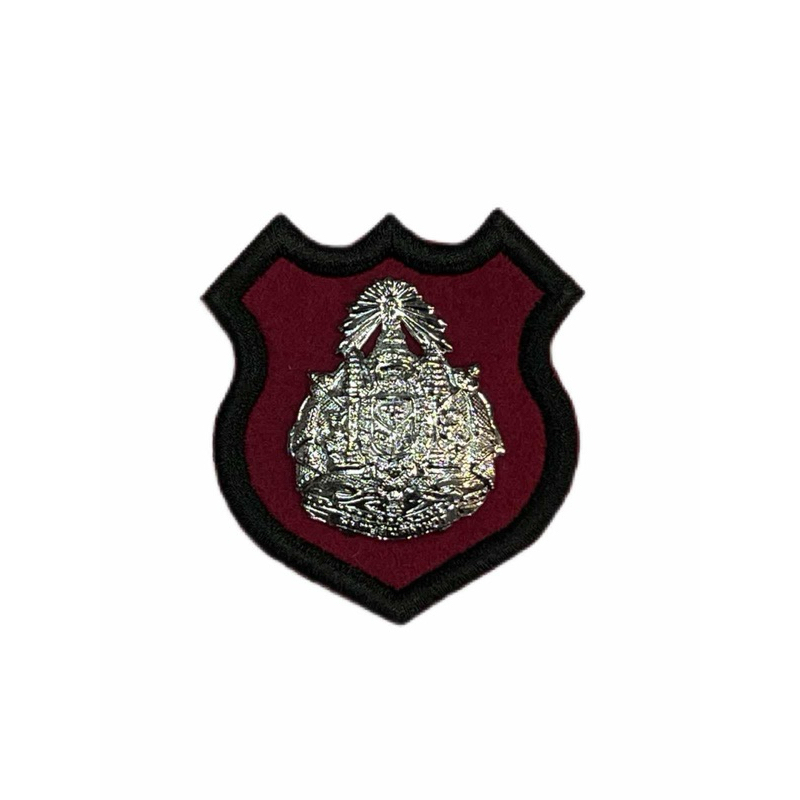 หน้าหมวกเบเรต์ ตร.ประทวน พื้นผ้ากำมหยี่ ผ้านำเข้าจากเกาหลี