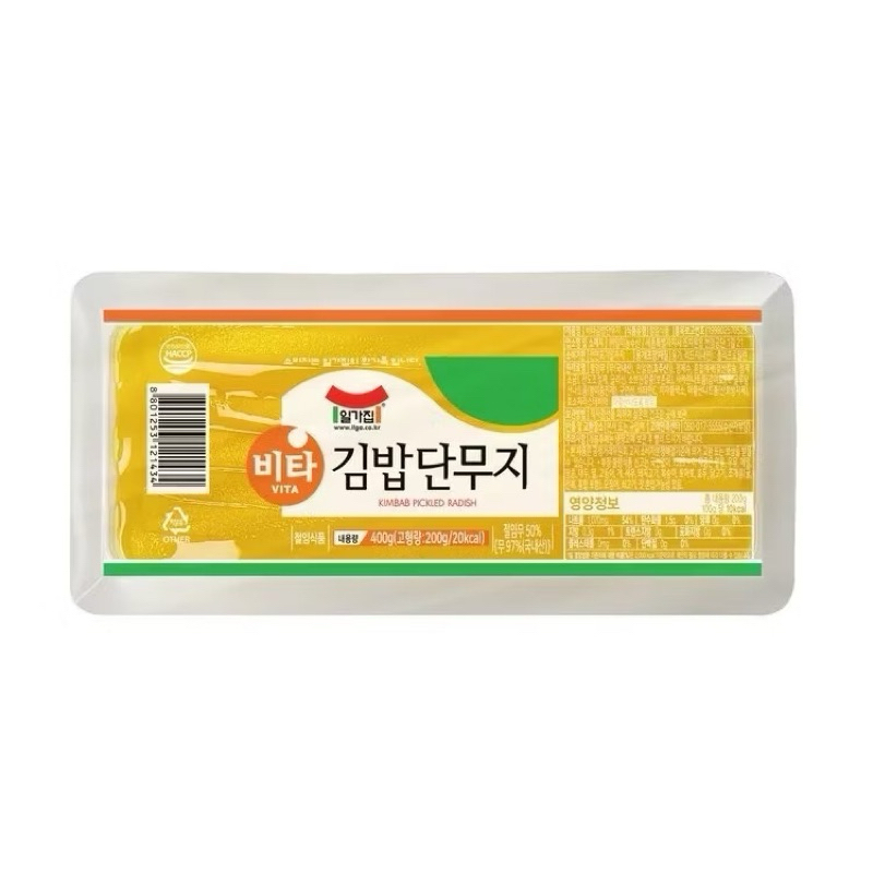 หัวไชเท้าดองเกาหลี ดันมูจี สำหรับทำคิบบับ400g (นำเข้าจากเกาหลี)