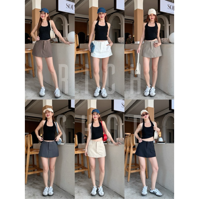 กางเกงกระโปรงเอวต่ำ !! (ซิปหน้า หูเข็มขัด) 🌷 (กระโปรงรอบตัว) 🦋