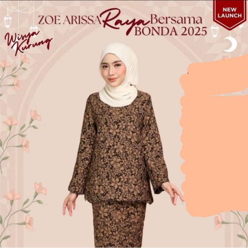 ZOE ARISSA Wisya Raya Kurung 2025 Kurung Kedah Brocade Textured Baju Raya