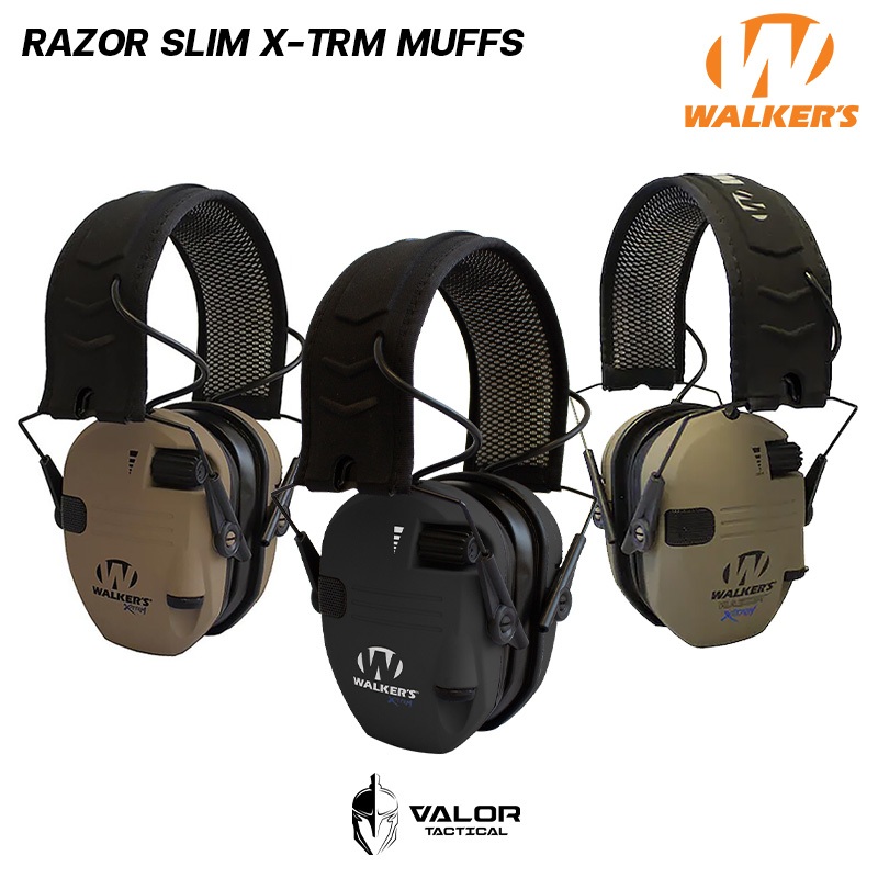Walker's Razor Slim X-TRM Muffs หูฟังครอบหู หูฟัง Headphones เสียงรบกวนต่ำ 21dB แถบคาดระบายความร้อน