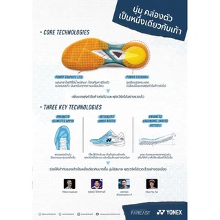 รองเท้าแบดมินตัน รองเท้ากีฬา YONEX รุ่น POWER CUSHION 65Z4