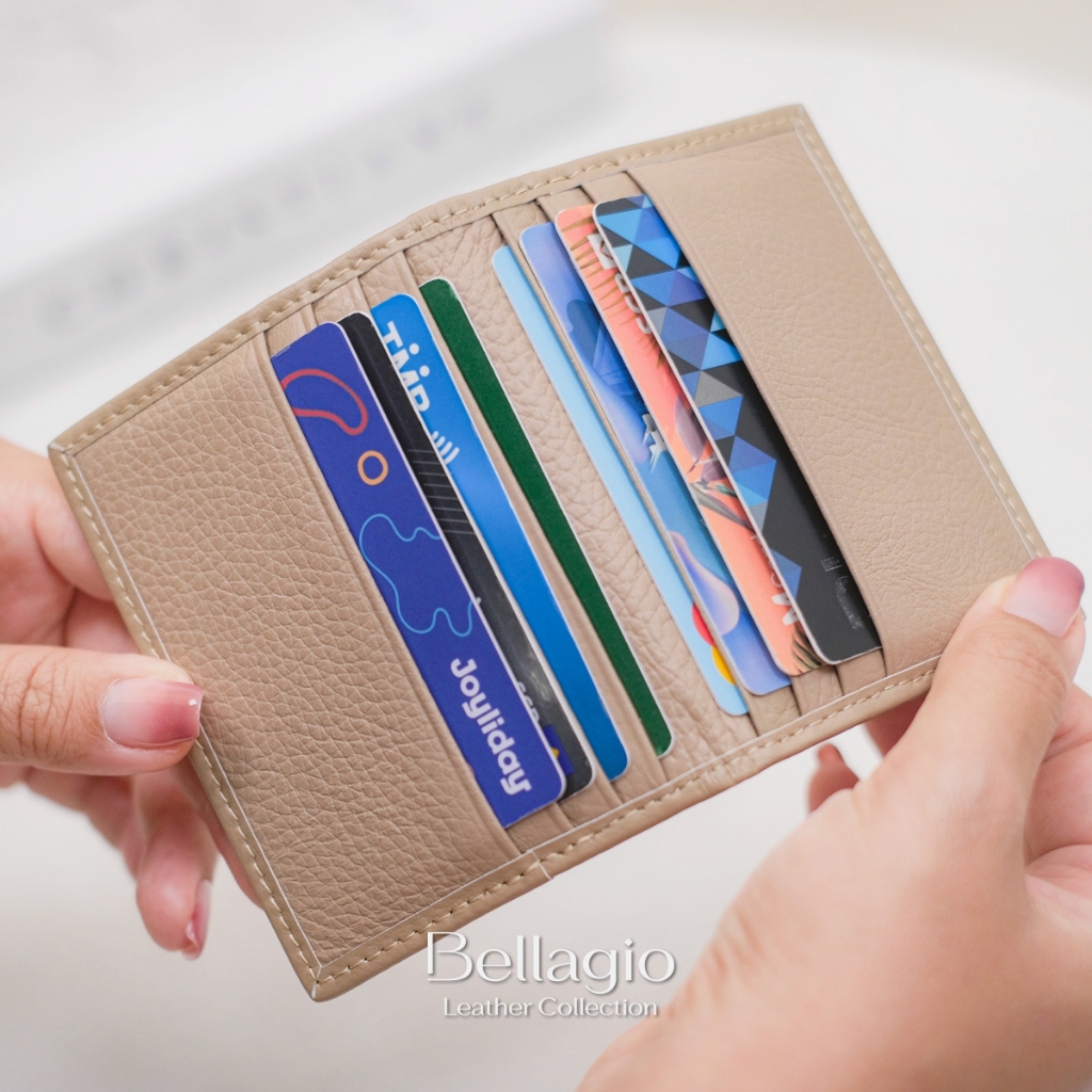 Bellagio รุ่น Mikel Card Holder กระเป๋าใส่บัตรหนังวัวแท้คุณภาพสูง ทรงบางสลิม น้ำหนักเบา พกพาสะดวก