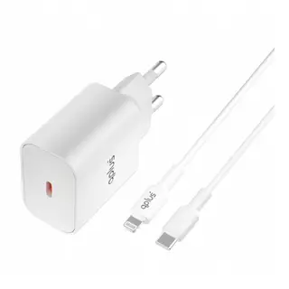 อะแดปเตอร์ QPLUS Wall Charger 1 USB-C 20W พร้อมสายชาร์จ USB-C to Lightning 1 เมตร by Studio7