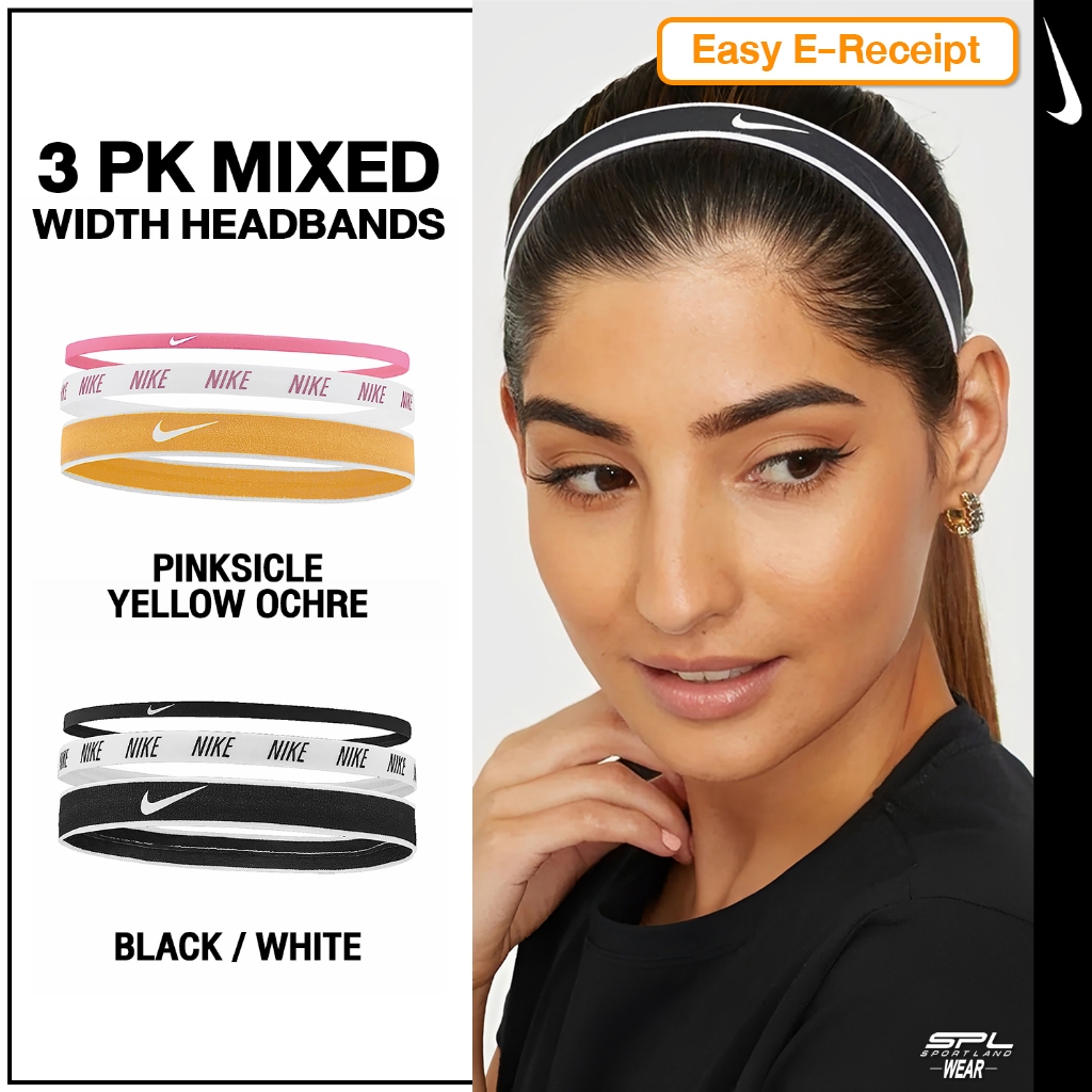 Nike Collection ผ้ารัดศีรษะ Mixed Width Headbands 3PK N.000.2548.930 / N.000.2548.705 / N.000.2548.505