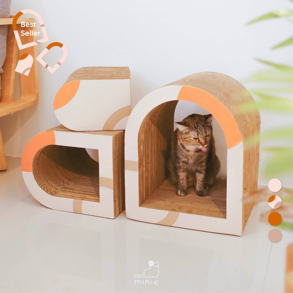 mini.c ที่ลับเล็บแมว รุ่น ARC Pattern Set ที่ฝนเล็บแมว ของเล่นแมว บ้านแมว คอนโดแมว Cat scratcher