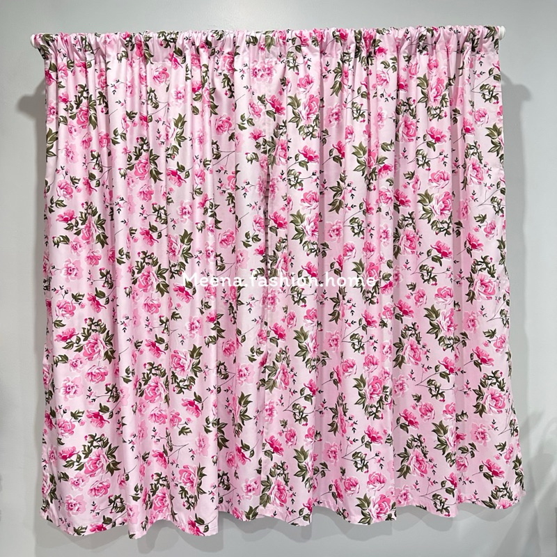 แนะนำ ผ้าม่าน ผ้าม่านหน้าต่าง สอดลวดสลิง(ลายดอกวินเทจ)🌺น่ารัก ลดราคาพิเศษถูกสุดๆ ขนาด110x130cm. สินค้าพร้อมส่ง📦 ราคาพิเศษ มีเก็บเงินปลายทาง