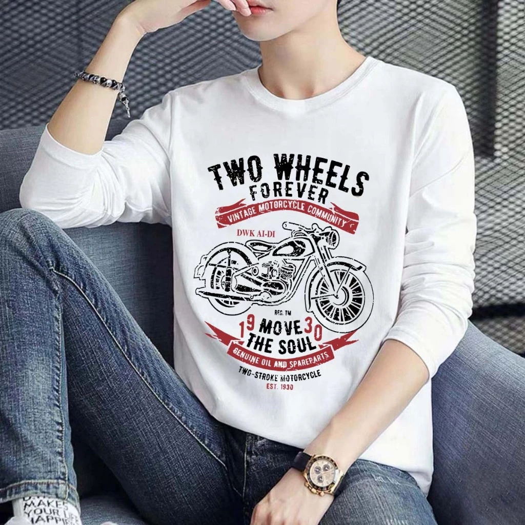 TL-1077 เสื้อยืดแขนยาวผ้านิ่มเด้ง ผ้านุ่มมากมีให้เลือก2สี ขาว/ดำ