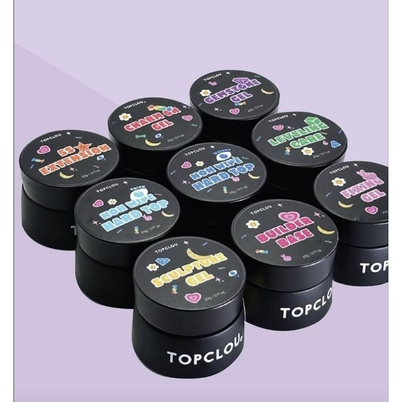 เจลใสเสริมเล็บTOPCLOU Function Gel 8 ตัวเลือก กระปุก 20g. Clear gel Top Clou สินค้าพร้อมส่ง