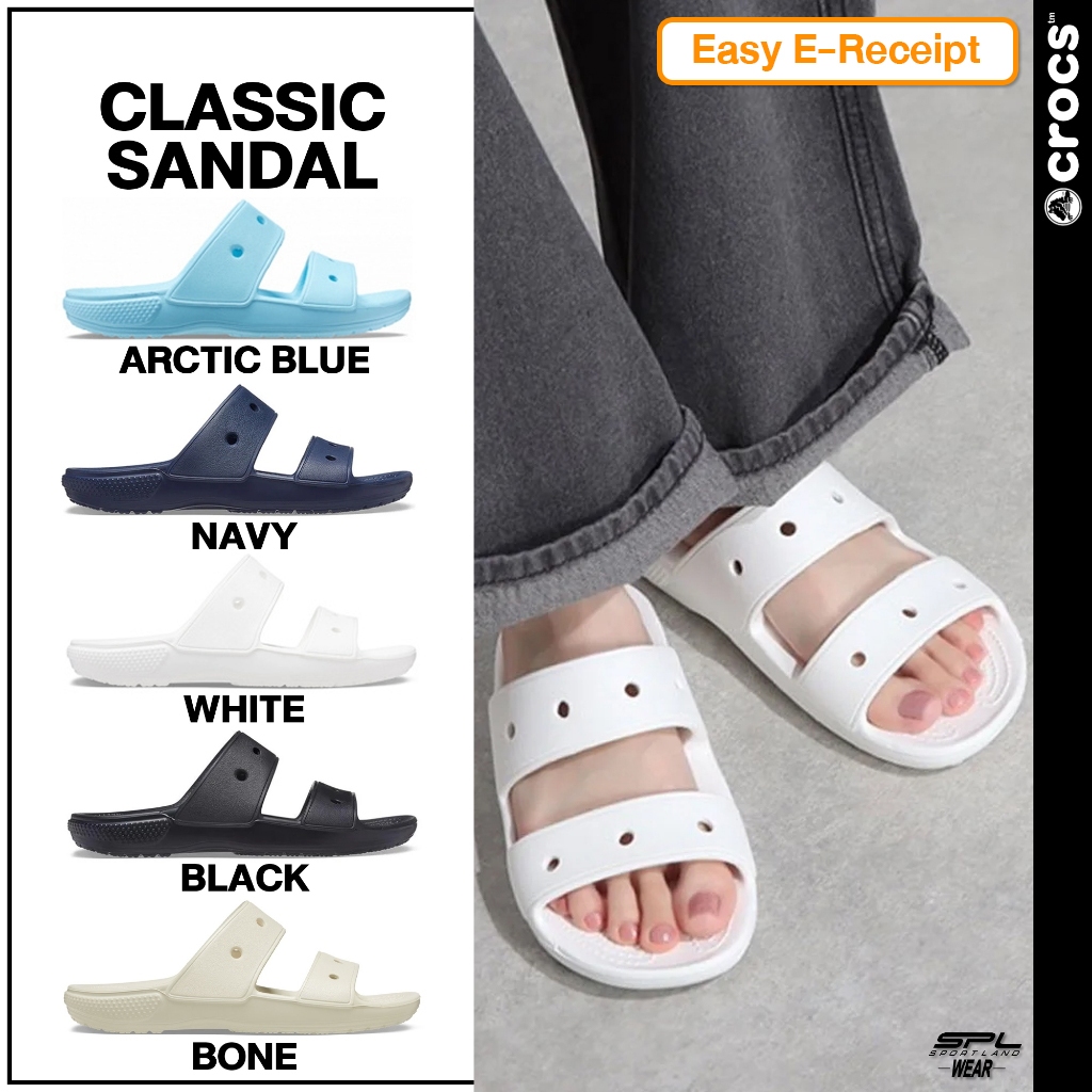Crocs รองเท้าแตะ รองเท้าลำลอง CR UX Classic Crocs 206761-410 / 206761-100 / 206761-411 / 206761-001 / 206761-2Y2