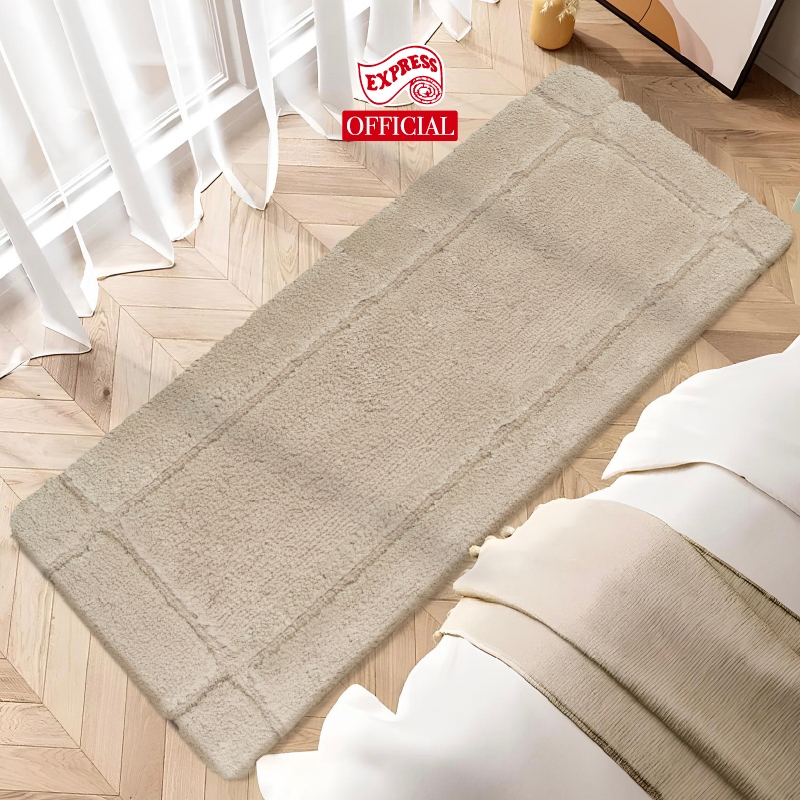 EXPRESS CARPET พรมเช็ดเท้ายาว 50x120cm หนานุ่ม16-30mm พร้อมส่ง พรมขนนุ่มมีกันลื่น ซักได้ แห้งไว