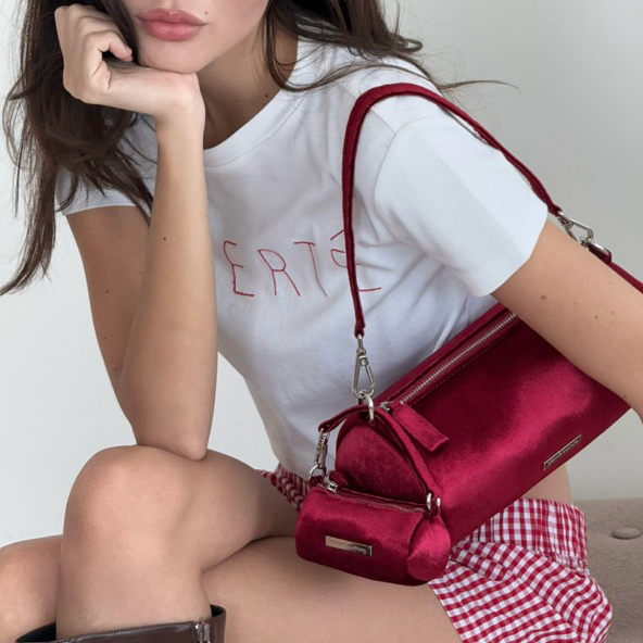 PENNE culture | "Crayon" Bag Collection | กระเป๋าสะพาย Velvet แถมกระเป๋าจิ๋ว