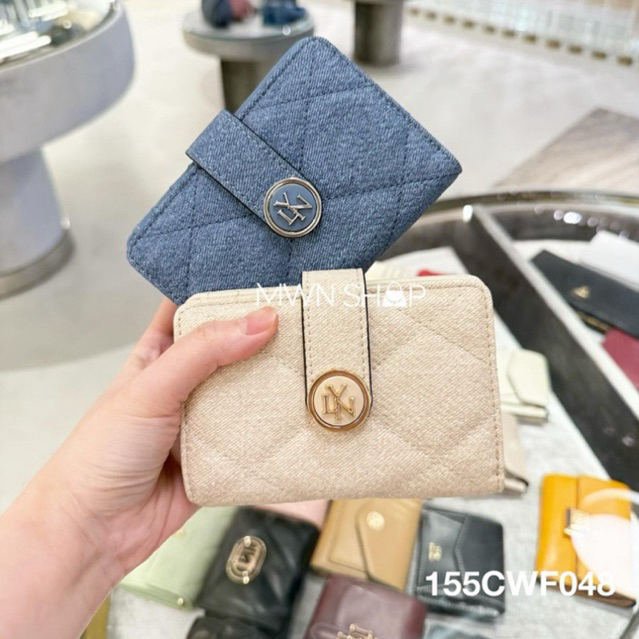 Lyn กระเป๋าสตางค์ มีโค้ดลด30% suva กระเป๋าสตางค์ใบสั้น พร้อมถุงผ้า ถุงกระดาษ ของแท้จากชอป