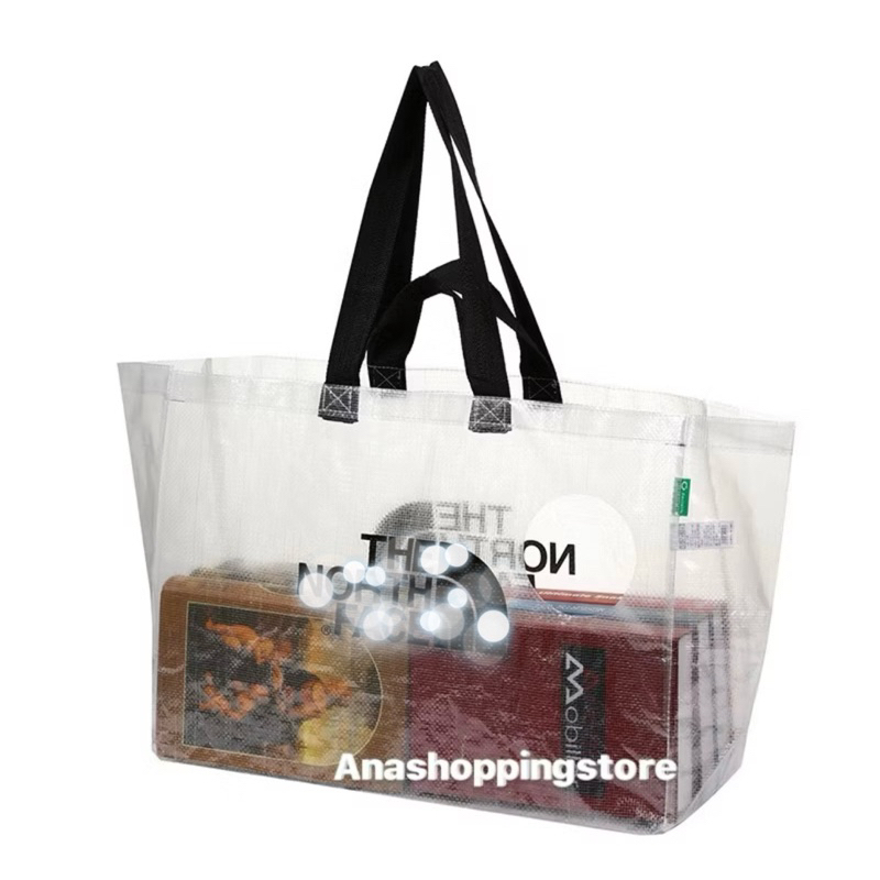 ‼️โค้ดลด50%ในไลฟ์‼️กระเป๋าช้อปปิ้งใบใหญ่มาก ถุงช้อปปิ้ง รับน้ำหนักได้เยอะ สายกระเป๋าแข็งแรง กันน้ำได้