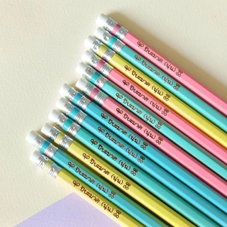 ดินสอไม้ HB สลักชื่อ MasterArt Pastel( 1กล่อง 12 แท่ง/สลักได้ 1 ชื่อ)