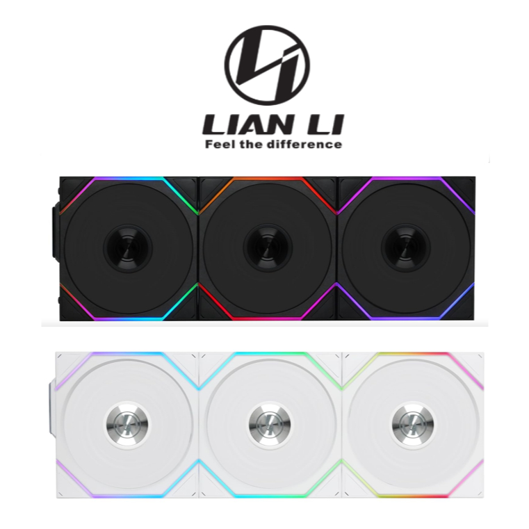 FAN (พัดลมเคส) Lian Li UNI FAN TL 120  Wireless [Reverse] TL120 (Black / White)